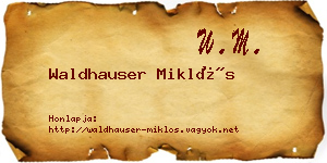 Waldhauser Miklós névjegykártya